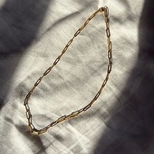 18k gold plated paperclip chain